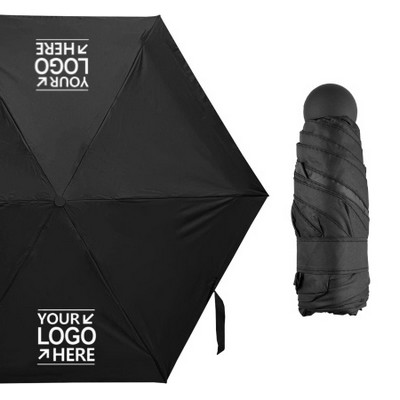 Capsule Umbrella With 190T Nylon Canopy And Stainless Steel Frame