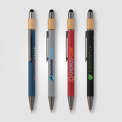 Reborn Spinner Recycled Aluminum Pen w/ Stylus - PATENTED - Full-Color Inkjet