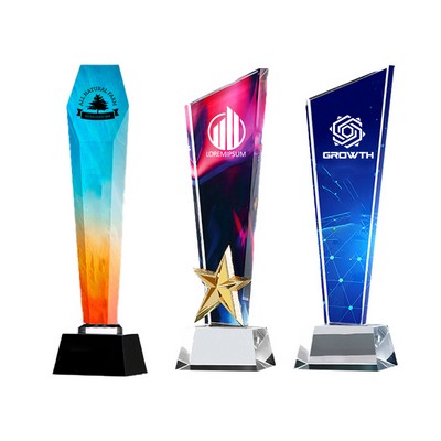 Colorful Premium Crystal Award Trophy