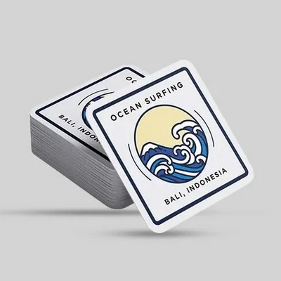 Custom Square Pulpboard Coaster - 4" x 40 pt Glossy