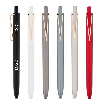 V-shaped Clip Retracable Gel Pen