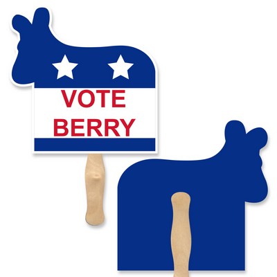 Democrat Donkey Shape Single Hand Fan