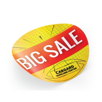 5.5" dia. Kwik-Ship White Removable Digital Print Circle Decal