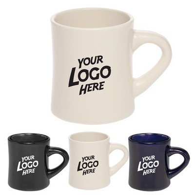 Thick Grip Glossy Ceramic Diner Custom Mugs -12 oz