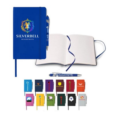 Soft Touch Journal with Pen Set-Full Color