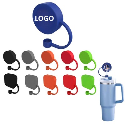 Portable FDA Food-Grade Silicone Straw Lid