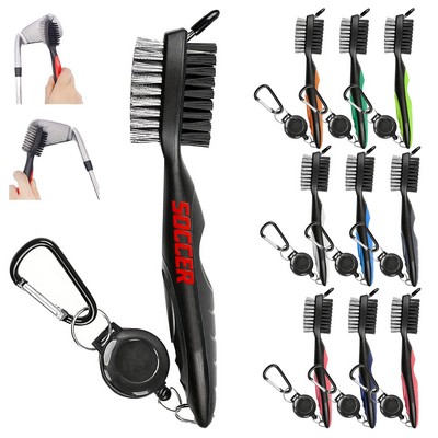 Golf Brush with Retractable Carabine