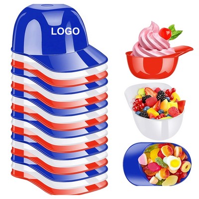 8OZ Baseball Cap Shaped Outdoor Ice Cream Bowl