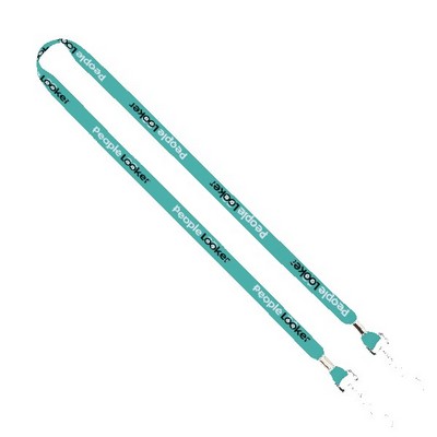 IMPORT Rush 5/8" Dye-Sublimated Lanyard with Dual Silver Crimps & Dual Silver Metal Split-Rings