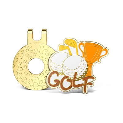 1.25" Hard Enamel Golf Hat Clips