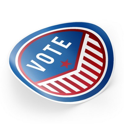 2" dia. Kwik-Ship White Vinyl Removable Screen Print Circle Decal