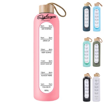 32 Oz Borosilicate Glass Water Bottle