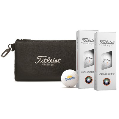 Titleist 6-Golf Ball Valuables Stock Pouch with Velocity