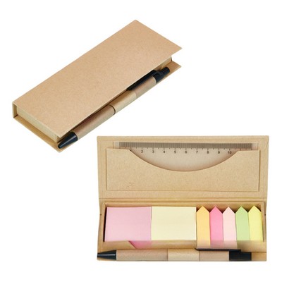 Sticky Note Box Set w/ Pen & Ruler