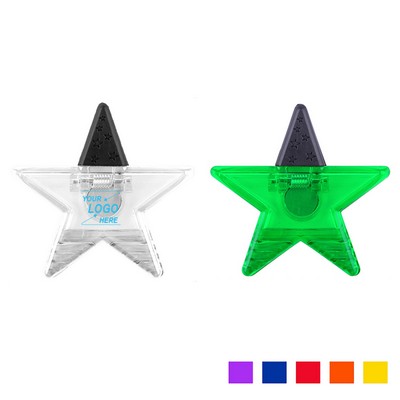 Star Shaped Plastic Magnetic Clip