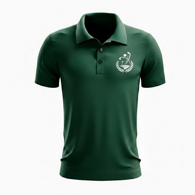 Unisex Short Sleeve Sublimated Polo Shirt Spandex Interlock 180GSM