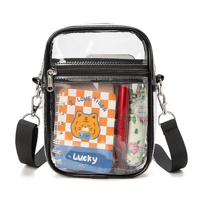 Clear Transparent PVC Crossbody Stadium Bag