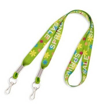 3/4" Full Color Lanyard with Dual Attachments - USA Made