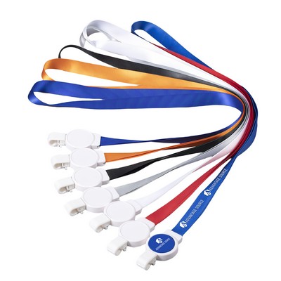 5/8" Dye-Sublimated Lanyard with Retractable Badge Reel Combo