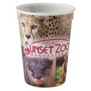 12 oz. Classic Smooth Walled Plastic Stadium Cup with our RealColor360 Imprint