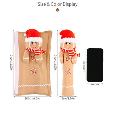Christmas Decoration Cartoon Refrigerator Handle Cover Gingerbread Man Microwave Door Protector