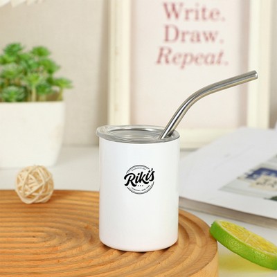 3oz Mini Tumbler Shot Glass with Lids and Straws