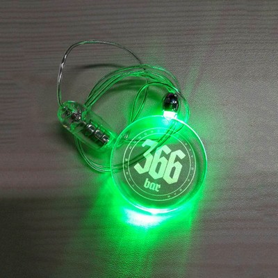 PVC LED Party Flashing Pendant Necklace