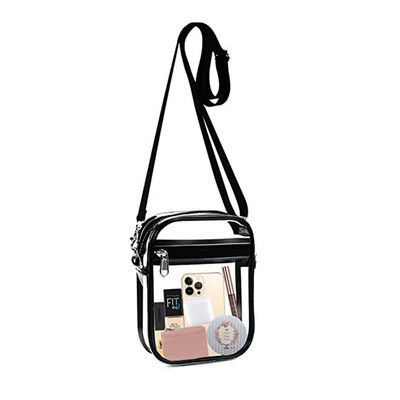Clear PVC Crossbody Bag w/ Removable Strap