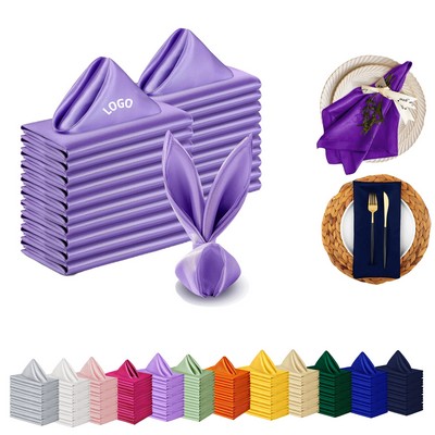 Banquet Soft Smooth Satin Polyester Square Napkin