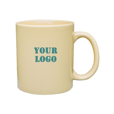 Colored Ceramic Mug, 11 Oz.