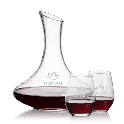 Kanata Carafe & Mandelay Stemless Wine