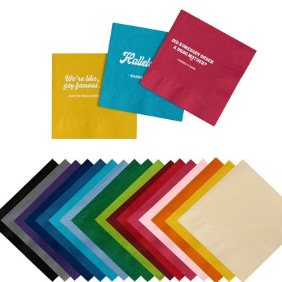 5'' x 5'' Colorware 3-Ply Beverage Napkin