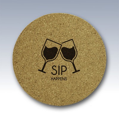 Round Cork Coaster