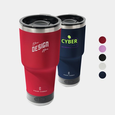 Pour Caddy® Go Caddy 28 oz Insulated Tumbler with Bluetooth Speaker