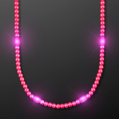 Light Up Pink Pizzazz Necklace Beads - BLANK