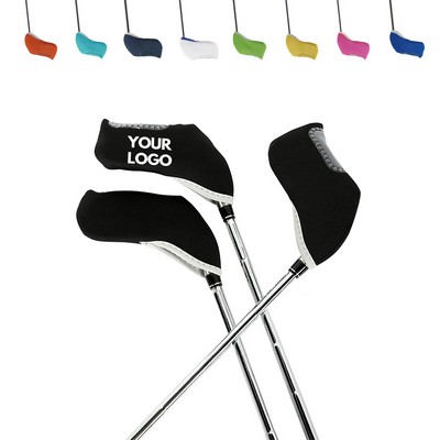 Custom Neoprene Golf Iron Club Head Covers Set with See Through Window