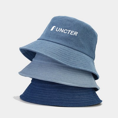 Outdoor Summer Washed Denim Beach Fishing Sun Hat