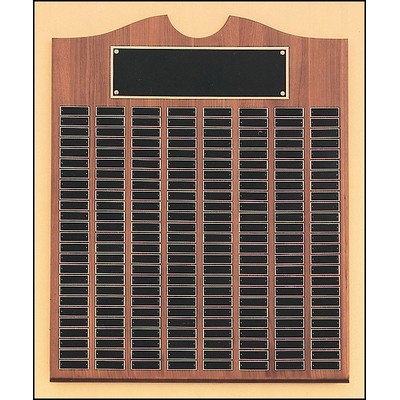 Solid Walnut Perpetual Plaque, 28 x 35", 200 plates