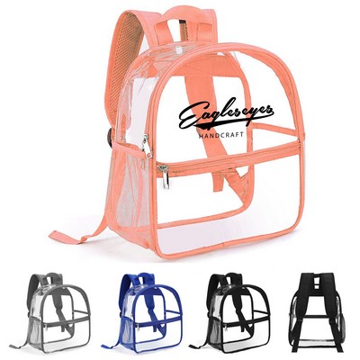 PVC Transparent Backpack with Zip Pocket