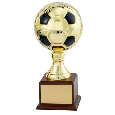 13" Gold Soccer Ball Trophy with 6 1/4" Ball
