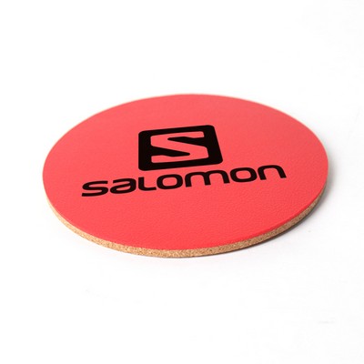 Premium Round Leather Cork Coaster