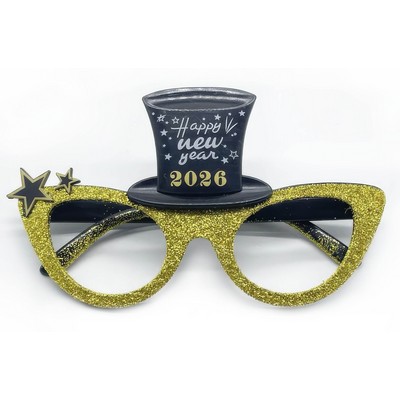 2026 NY Hat New Year Party Glasses