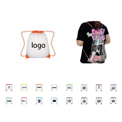 Transparent PVC Drawstring Bag